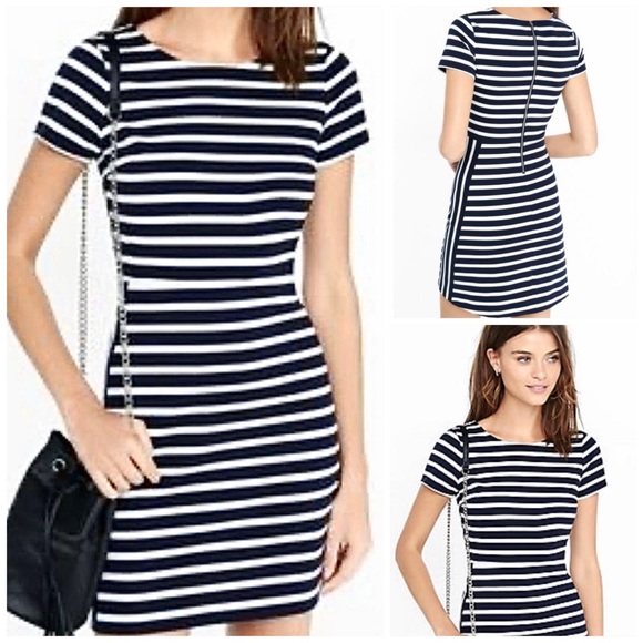 Express French Breton Striped Mini Scuba Dress - Picture 8 of 11